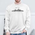 Herren Sweatshirt Wien Skyline, Bedrucktes Sweatshirt für Männer – Weiß Geschenke für alte Männer