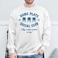 Home Plate Social Club Hey Batter Batter Swing Baseball Sweatshirt Gifts for Old Men