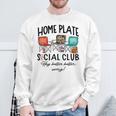 Home Plate Social Club Hey Batter Batter Swing Baseball Sweatshirt Gifts for Old Men