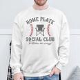 Home Plate Social Club Pitches Be Crazy Baseball Sweatshirt Gifts for Old Men