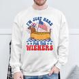 I'm Just Here For Wieners Dachshund Dog Hotdog 4Th Of July Sweatshirt Gifts for Old Men