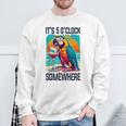 It's 5 O'clock Somewhere Drinking Parrot Cocktail Summer Sweatshirt Gifts for Old Men