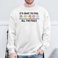 It's Okay To Feel All The Feels Mental Health Sweatshirt Gifts for Old Men