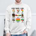 Junenth God Says I Am Celebrating Black Freedom 1865 Sweatshirt Gifts for Old Men
