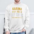 Karma Is The Guy On Kc Red Kansas City Football Sweatshirt Gifts for Old Men
