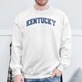 Kentucky Varsity Style Vintage Grey Sweatshirt Gifts for Old Men