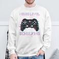 Kinder Neues Level Preigeschaltet Schulkind 2024 Einschulung Gaming Sweatshirt Geschenke für alte Männer