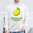 Lemonade Stand Crew And Boss Lemon Juice Summer Yellow Sweatshirt Gifts for Old Men