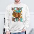 Leopard Highland Cow Bandana Not Today Heifer Western Animal Sweatshirt Gifts for Old Men