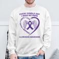 Lila Schleife Flügel Alzheimers Awareness In Memory Of Papa Sweatshirt Geschenke für alte Männer