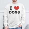 I Love Dogs Amante De Los Perros Retro I Heart Dogs Camisa de entrenamiento Regalos para ancianos