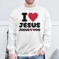 I Love Jesus And Jesus Loves You Christian Sweatshirt Gifts for Old Men