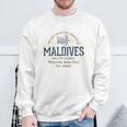 Maldives Retro Style Vintage Maldives White S Sweatshirt Geschenke für alte Männer