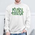 Mama's Lucky Charm Happy St Patrick's Day Groovy Sweatshirt Gifts for Old Men