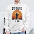 Man Braucht Keine Haare Um Ein Super Papa Zu Sein Sonnenunte Sweatshirt Geschenke für alte Männer