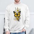 Mariposa Amarilla Primavera Hermosas Mariposas Oruga Camisa de entrenamiento Regalos para ancianos