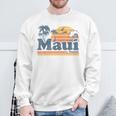 Maui Hawaii Vintage Surf Beach Surfing 70'S Retro Hawaiian Sweatshirt Gifts for Old Men