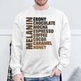 Melanin Shades Of Brown Ebony Caramel Mocha Sweatshirt Gifts for Old Men