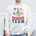 Merica Usa Drinking Team Patriotic Usa America Sweatshirt Gifts for Old Men