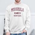 Missoula Montana Mt Vintage Athletic Sports Sweatshirt Gifts for Old Men