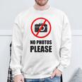 No Photos Please Sweatshirt Gifts for Old Men