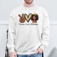 Peace Love Melanin Sugar Afro Black Brown Girls Pride Sweatshirt Gifts for Old Men