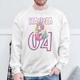 Personalisiertes Einhorn-Geburtstagsshirt Hanna 04, Weiß mit Name & Zahl Sweatshirt Geschenke für alte Männer
