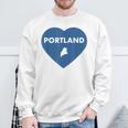 Portland Maine Heart Pride Retro Love Sweatshirt Gifts for Old Men