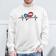 Puerto Rico Flag Heartbeat Puerto Rican Boricua Hispanic Sweatshirt Gifts for Old Men