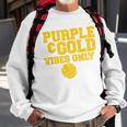 Purple Gold Game Day High School Volleyball Group Team Sweatshirt Gifts for Old Men
