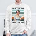 I Put The Lit In Literature Vintage Jane Austen Sunglasses Sweatshirt Gifts for Old Men