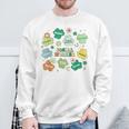 Retro Lucky Social Worker St Patrick's Day Shamrocks Women Sweatshirt Gifts for Old Men