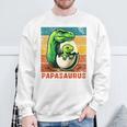 Retro Papasaurusatertag Bester Papa T-Rex Papa Dinosaur Raglan Sweatshirt Geschenke für alte Männer