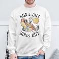 Retro Suns Out Buns Out Cute Hot Dog Bbq Fourth Of July Sweatshirt Gifts for Old Men