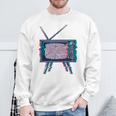 Retro Tv Test Pattern 80S 90S Festival Glitch Test Pattern Sweatshirt Gifts for Old Men