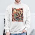 Rückenprint Samurai-Drachenkrieger Japanischer Ninja Kawaii Sweatshirt Geschenke für alte Männer