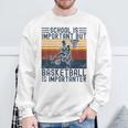 Schule Ist Wichtig Aber Basketball Ist Wichtig Basketball Gray Sweatshirt Geschenke für alte Männer