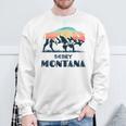 Scobey Montana Vintage Hiking Bison Nature Sweatshirt Gifts for Old Men