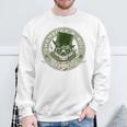 Shamrock And Roll Rock And Roll Saint Patrick's Day Skull Sweatshirt Gifts for Old Men