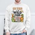 Sister Of The Wild One Birthday 1St Safari Jungle Family Sweatshirt Gifts for Old Men