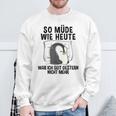 So Müde Wie Heute Penguin Pyjamas Costume Nightdress Penguin Sweatshirt Geschenke für alte Männer