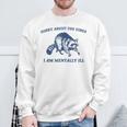 Sorry About The Vibes I'm Mentally Ill Raccoon Meme Sweatshirt Gifts for Old Men