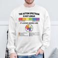 Spectrum Is Not Linear Autistic Pride Autism Awareness Month Sweatshirt Gifts for Old Men