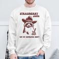 Strawberry Jams My Revolver Don't Raccoon Cowboy Meme Sweatshirt Gifts for Old Men