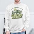 Support Your Local Farmers Market Vintage Tractor Retro Sweatshirt Gifts for Old Men