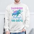 Swimming Through 100 Days Cute Turtle 100Th Day Of School Sweatshirt Gifts for Old Men