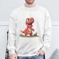 T-Rex 2Nd Birthday Dino Ich Bin Schon 2 Jahre Alt German Langu Sweatshirt Geschenke für alte Männer