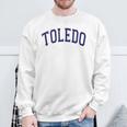 Toledo Ohio Varsity Style Navy Blue Text Sweatshirt Gifts for Old Men