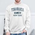 Tonawanda New York Ny Vintage Sports Navy Print Sweatshirt Gifts for Old Men