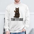 Tortitude Tortoiseshell Cat Owner Tortie Cat Lover Sweatshirt Gifts for Old Men